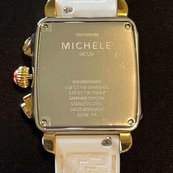 MICHELE DECO CAROUSEL TWO-TONE 18K GOLD DIAMOND WATCH - Picture 2 of 3